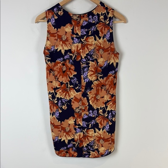 Aritiza Babaton Blue and Orange Floral Tank Top Camisole Size Small - Picture 3 of 8